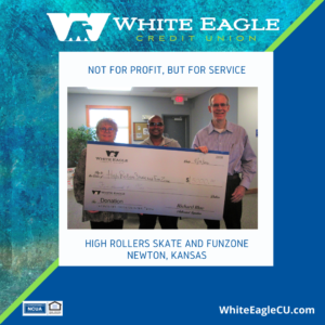 High Rollers Skate and Funzone receives 2021 WECU Donation